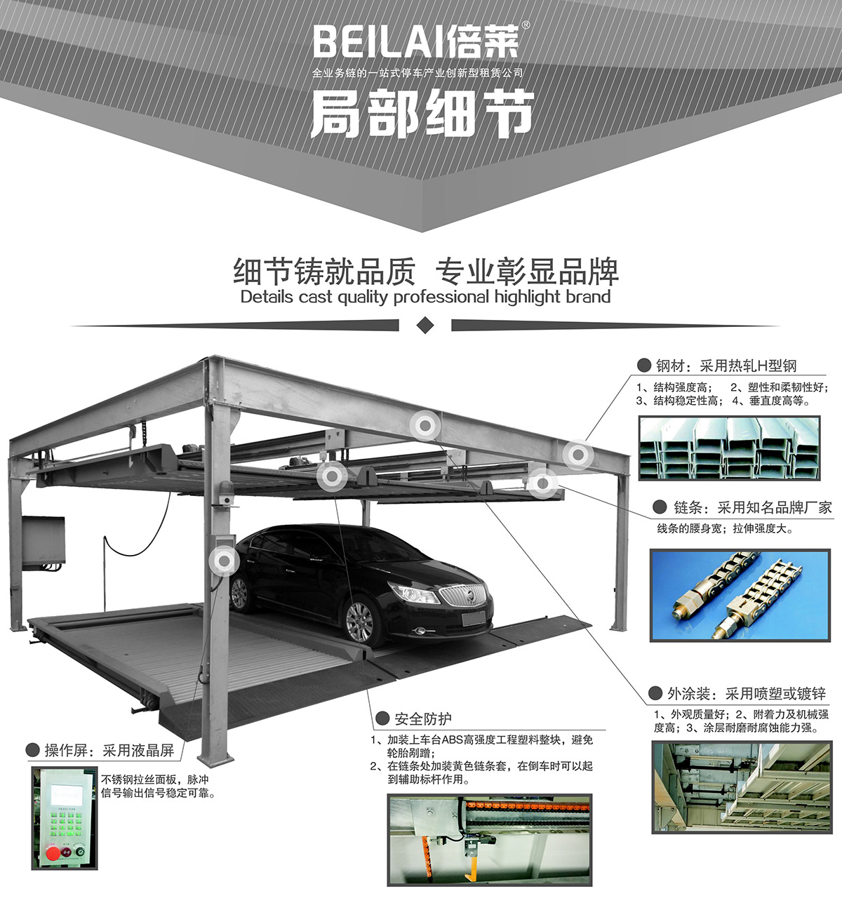 貴陽單列PSH2二層升降橫移立體停車設備局部細節.jpg